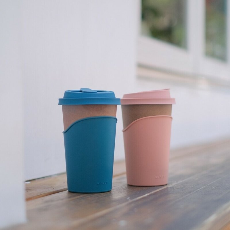 Aurli │ Environmental Cup (Aurli Blue/Brown Rose Red) - Cups - Other Materials Blue