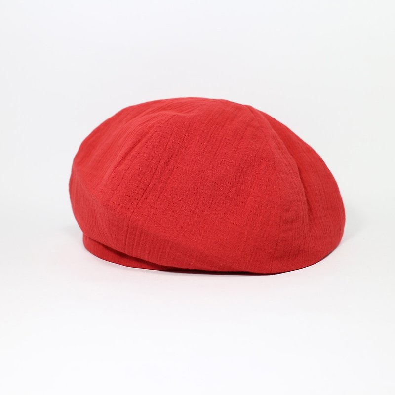 JOJA / Belle / thin bubble yarn / bright red - Hats & Caps - Cotton & Hemp Red