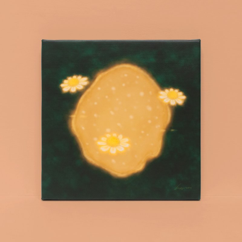 夢裡花園的入口-掛畫/畫/裝飾畫/畫作/花/夢境/奇幻/療癒/植物 - 海報/掛畫/掛布 - 棉．麻 綠色