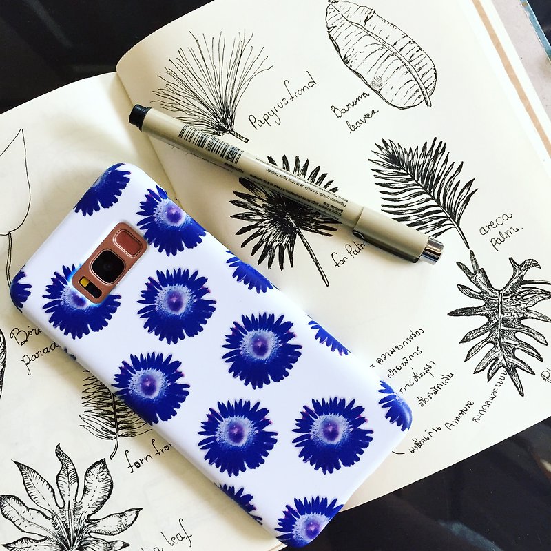 Blue sunflower Phone case - เคส/ซองมือถือ - พลาสติก สีน้ำเงิน