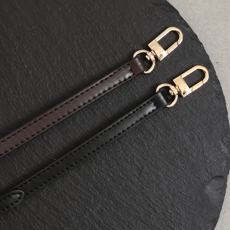 -Shoulder strap- leather - อื่นๆ - หนังแท้ สีดำ