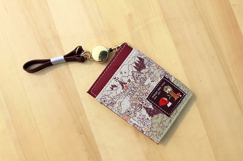 Japanese ticket card clip fairy tale series Little Red Riding Hood (horizontal opening) - ID & Badge Holders - Cotton & Hemp 