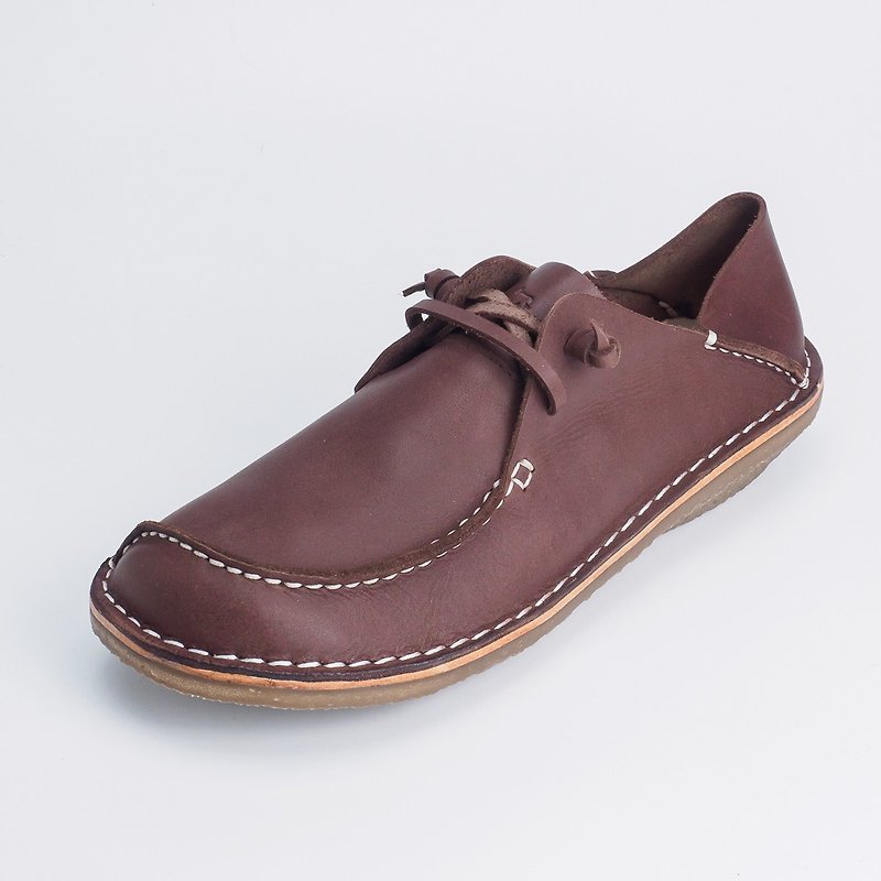 2 Way Reckless Mark Sewing Dual-use Casual Shoes∣cz201f Strong Curry Coffee - Men's Casual Shoes - Genuine Leather Brown