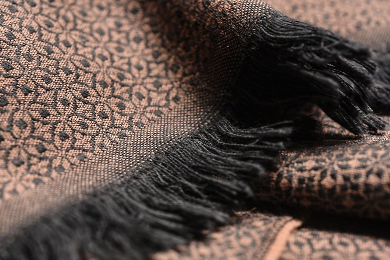 French Paris Marais vintage geometric flower long version woolen gentleman scarf - Knit Scarves & Wraps - Wool 
