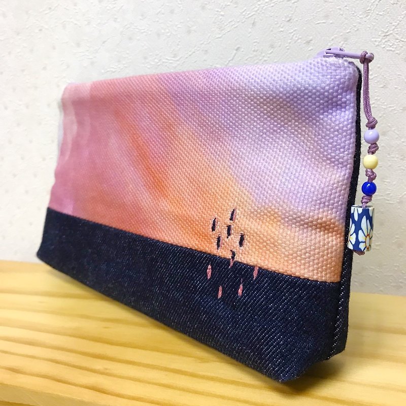 lovepink 。 your colors - cosmetic bag / zipper bad / pencil bag - Toiletry Bags & Pouches - Cotton & Hemp Pink