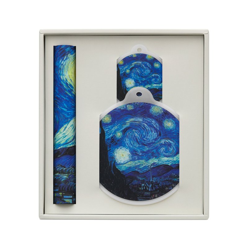 矽膠餐桌墊禮盒組-梵谷 夜晚露天咖啡座 - 擺飾/家飾品 - 矽膠 多色