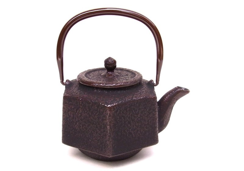 南部鐵器 茶壺 六角利久 0.5L 棕色 日本製 - 茶壺/茶杯/茶具 - 其他金屬 咖啡色