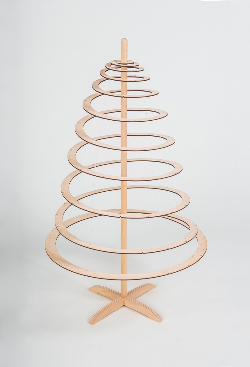 Spira Small oval wooden Christmas tree - 擺飾/家飾品 - 木頭 卡其色