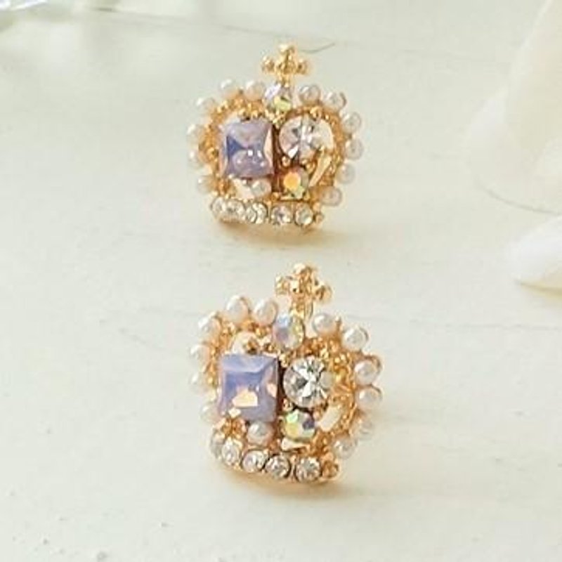 Tiara ♡ Pierce*-゜ﾟ-*: - Earrings & Clip-ons - Other Metals Pink
