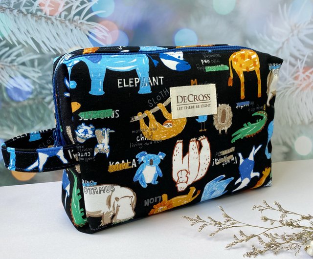 Jumbo Double Zipper Cosmetic Bag