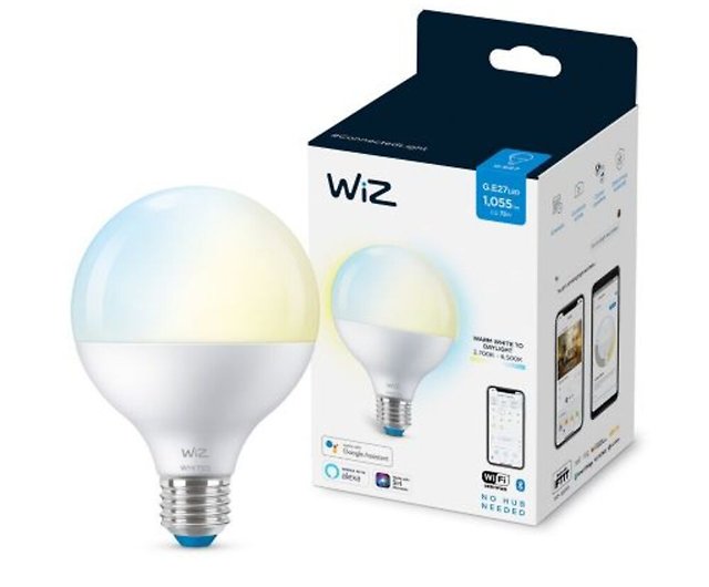 WiZ Whites E27 (LED G95) 11W 1055Lm Dim. Wi-Fi + Bluetooth
