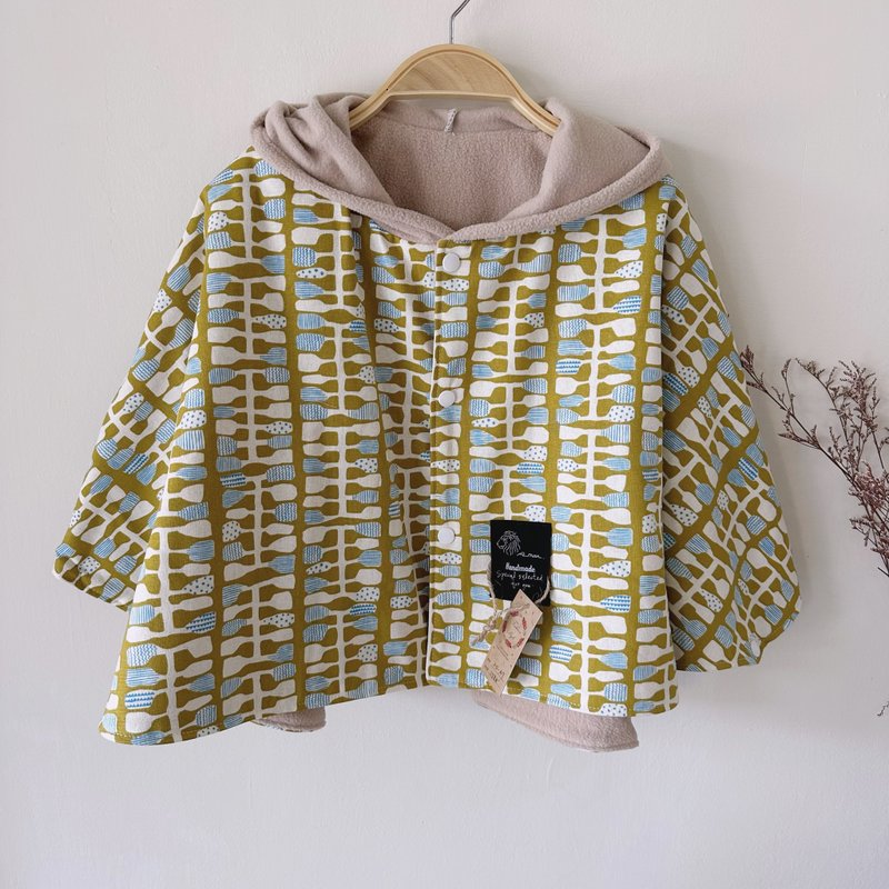 Horizontal green elf cloak 0-4 years old - Coats - Cotton & Hemp 