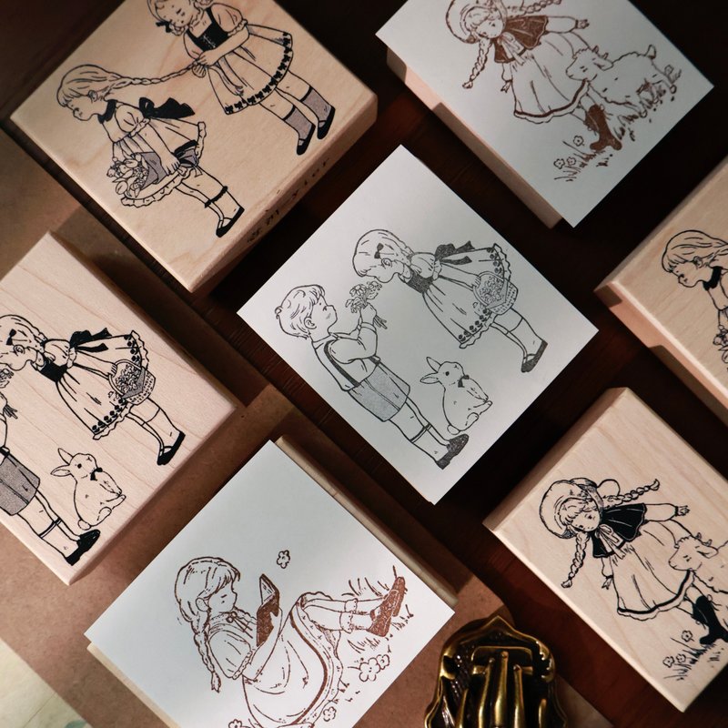 壹洱文創第15期【人物印章 】可愛人物印章升級紅橡膠全楓木 - 印章/印台 - 木頭 