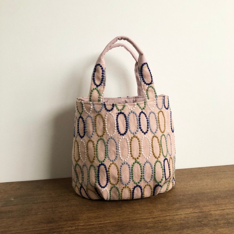 ふっくらトートバッグ　ミナペルホネンtarte　ハンドメイド - 其他 - 棉．麻 粉紅色