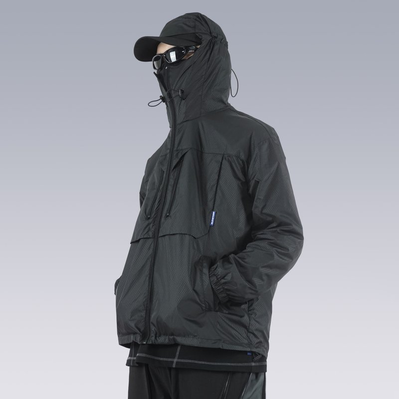 機能速乾防曬服 薄款戶外運動防紫外線夾克外套 - 男夾克/外套 - 其他人造纖維 黑色