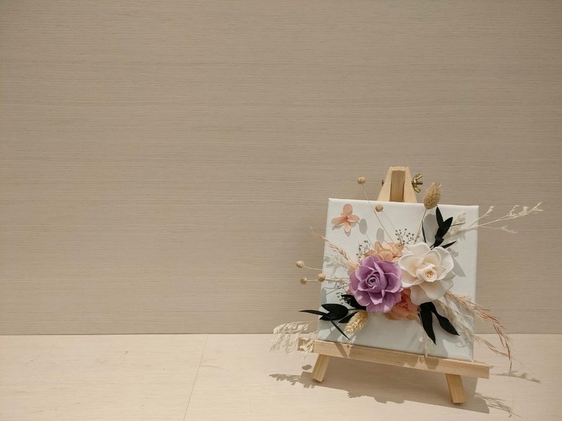 Sheer Whisper絮語藏花_永生畫布花/永生花小畫作 - 乾燥花/永生花 - 植物．花 