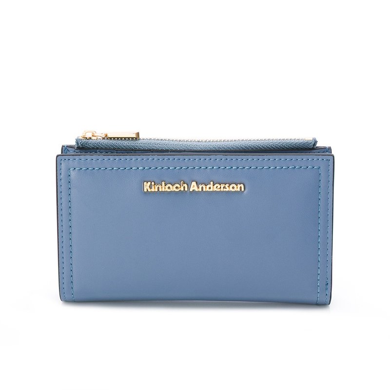 【Kinloch Anderson】Carol 經典壓釦式中夾-寧靜藍 - 錢包/皮夾/長短夾 - 人造皮革 藍色