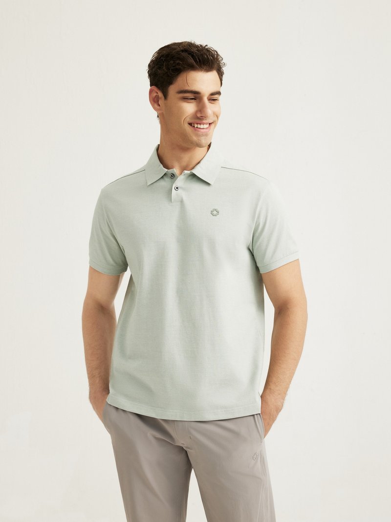 RYAN - Bonded Collar 2-Button Pique Polo - Men's Shirts - Other Materials Multicolor