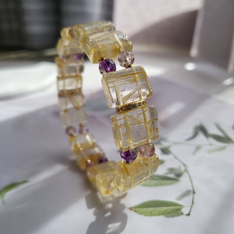 鈦晶/超七設計款手排 /招財桃花貴人旺運 - 手鍊/手環 - 水晶 