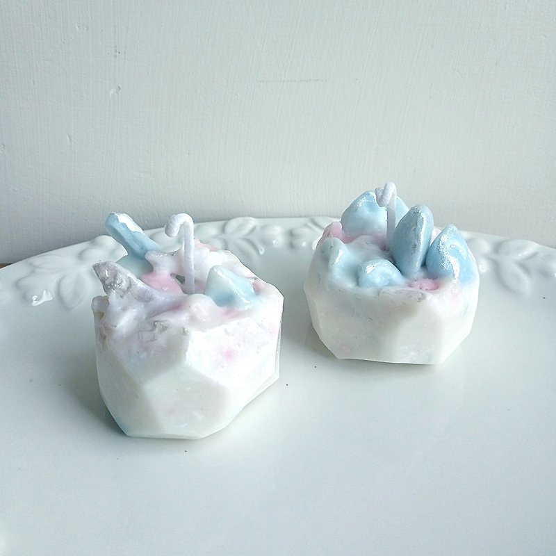 Stone | Natural Soywax Scented Candle | Ginger Lily | Birthday Gift - Candles & Candle Holders - Wax Pink