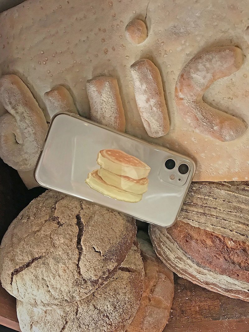 塑膠 手機殼/手機套 - 新鮮出爐的鬆餅 手機支架