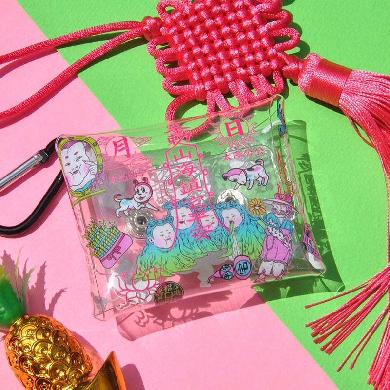 PVC Bao Ping An Transparent Coin Purse/Tang Hulu Girl - Coin Purses - Plastic 