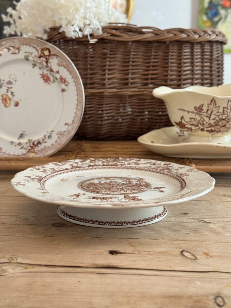 Charming antique Brownfield & Sons Compotier model Woodland - Plates & Trays - Porcelain 