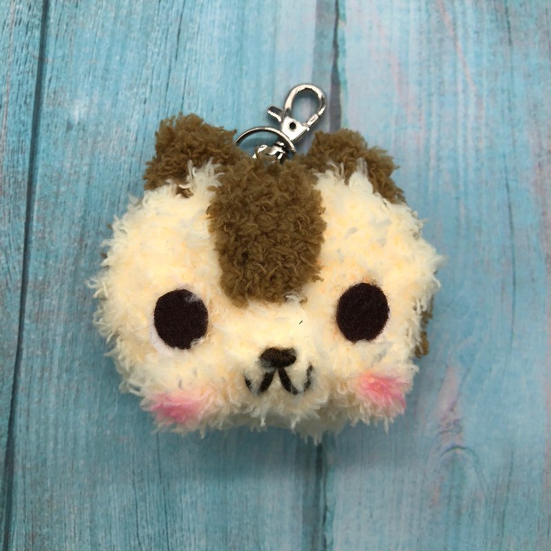 Squirrel-chubby woolen animal key ring charm - Keychains - Polyester 