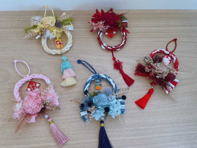 Ready stock/Mini lanyard/Japanese style lanyard/New Year’s gift/New Year’s flower gift/Japanese style pendant - Items for Display - Plants & Flowers Multicolor