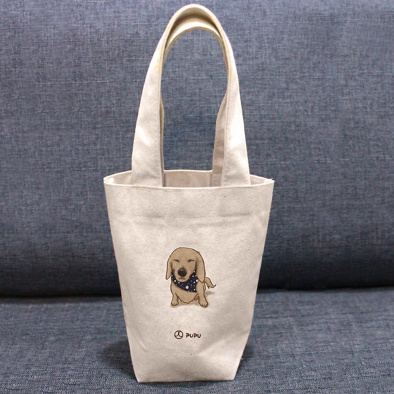 Dachshund-Squinting Eyes-Taiwan Cotton Linen-Wenchuang Shiba Inu-Environmental Protection-Drink Bag-Fly Planet