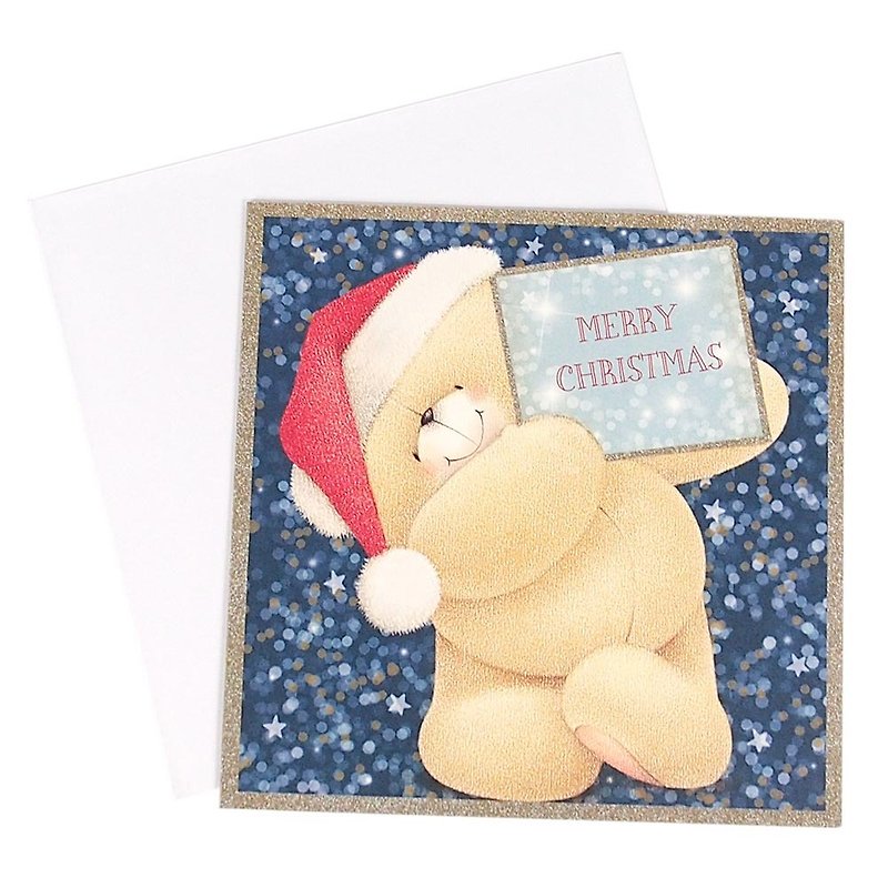 Bear writing card wishes Christmas box card 10 into [Hallmark-card Christmas series] - การ์ด/โปสการ์ด - กระดาษ สีแดง