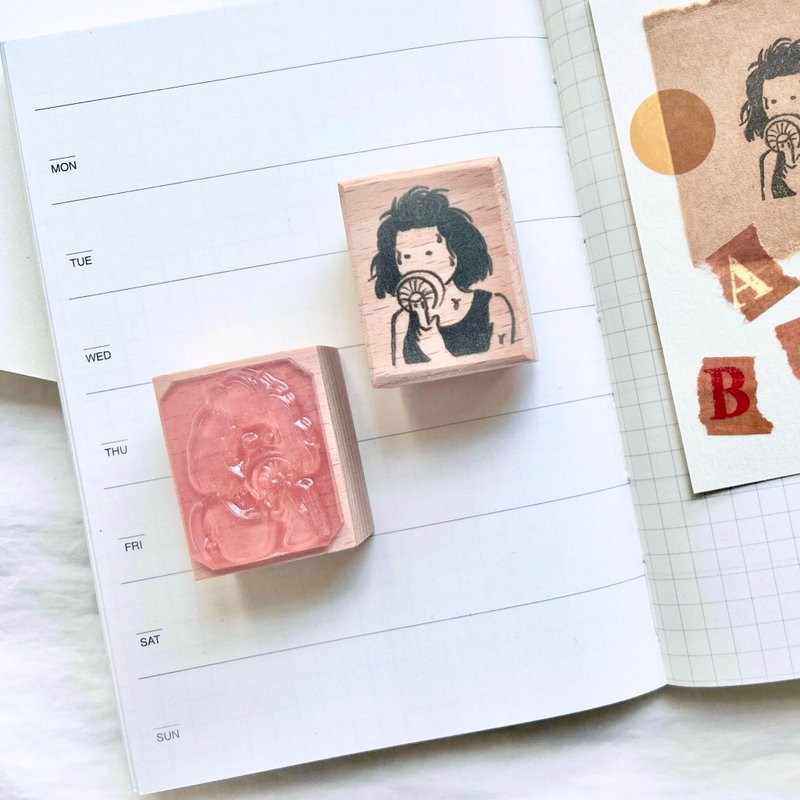 Summer Day Ng Yuk Melting Stamp - ตราปั๊ม/สแตมป์/หมึก - ไม้ สีนำ้ตาล