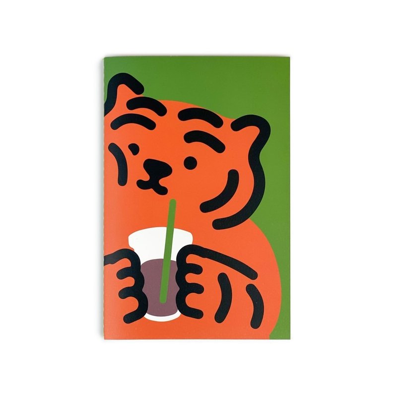 Lay Fat Tiger Coffee Time Blank Notebook / Handbook / Diary - Notebooks & Journals - Paper 