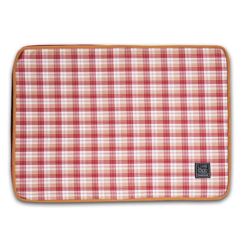 《Lifeapp》睡墊替換布套S_W65xD45xH5cm (紅格紋)不含睡墊 - 寵物床墊/床褥 - 其他材質 紅色