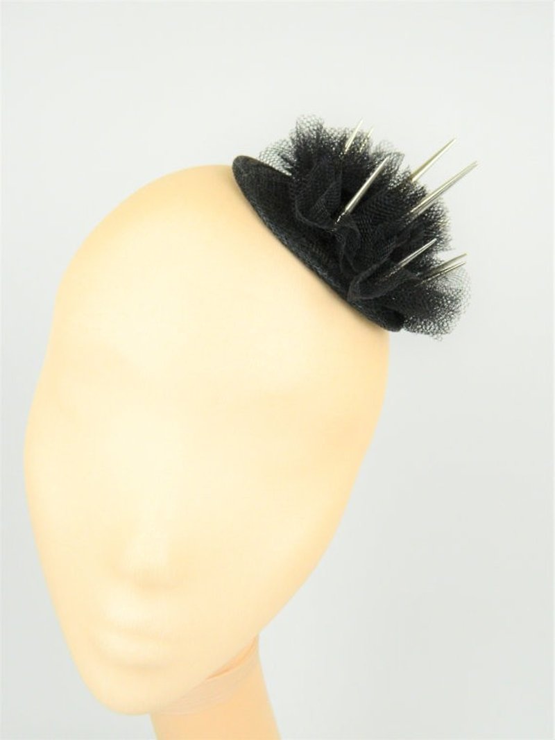 Fascinator Headpiece Spike Stud Crown Alternative Fashion Wedding - Hair Accessories - Other Materials Black