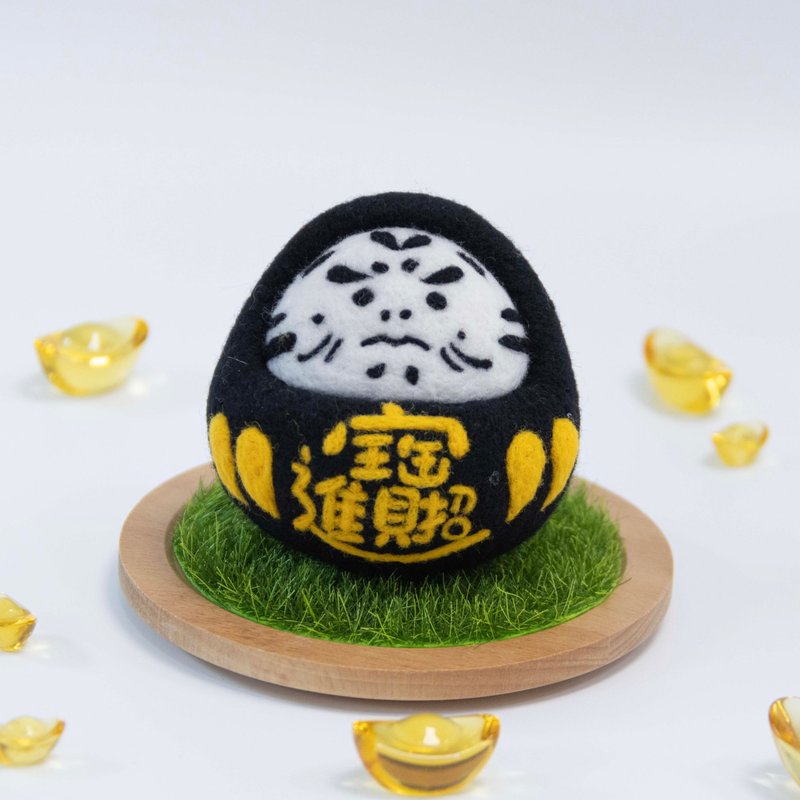 【現貨】招財進寶達摩  招財 擺飾 福神 羊毛氈  附底座 - 擺飾/家飾品 - 羊毛 多色