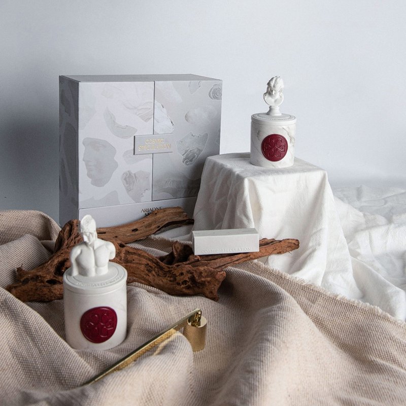 【Preferred Gift Box】Zhikong Fragrance Gift Box | Fragrance Candle | Cosmic Conjecture - Candles & Candle Holders - Porcelain White