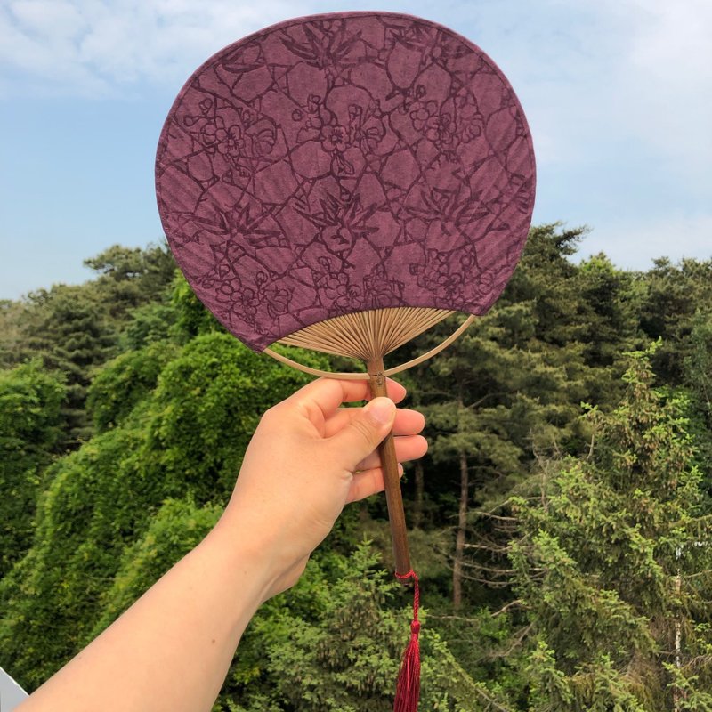 SUINPAPER Suin Neunghwaji Handmade Fan_Purple - 其他家具 - 紙 紫色