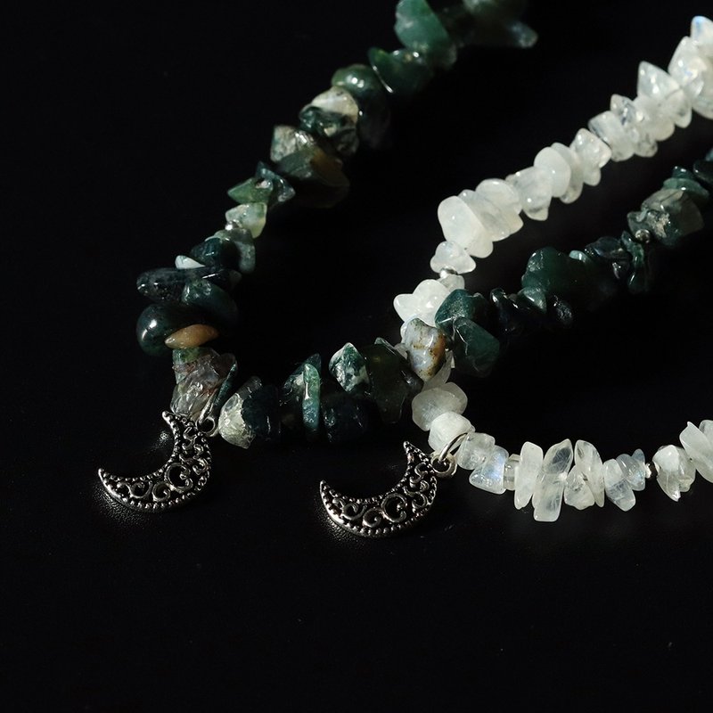 Birthstone Necklace 925 Silver Natural Gemstone - สร้อยคอ - เครื่องประดับพลอย หลากหลายสี