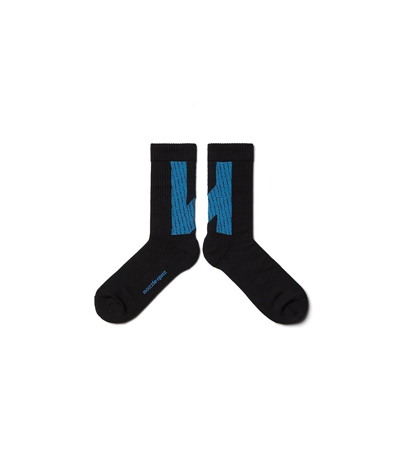 Dark Cyan - LANDING Midcalf socks - Socks - Cotton & Hemp Blue
