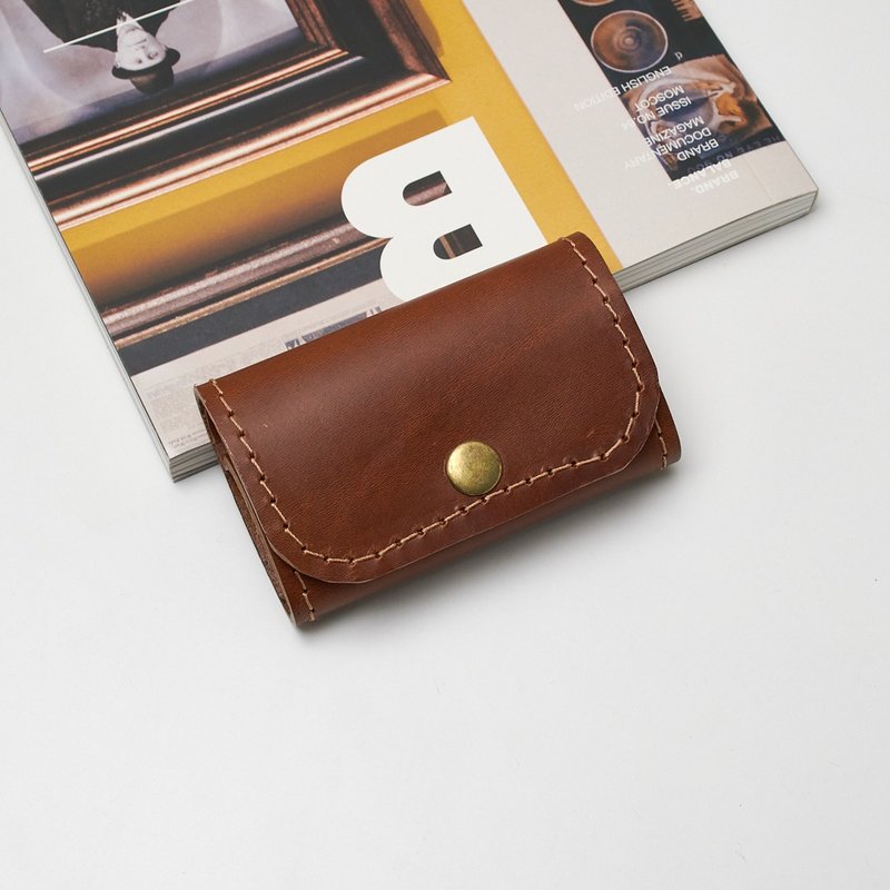 [Quick Shipping] Genuine Leather Business Card Holder - Card Holders & Cases - Genuine Leather Brown