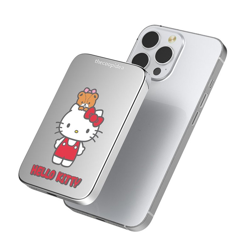 Shine Magnetic 5000mAh Powerbank slim fast charging HELLO KITY Kuromi Cinnamorol - ที่ชาร์จ - โลหะ สีแดง