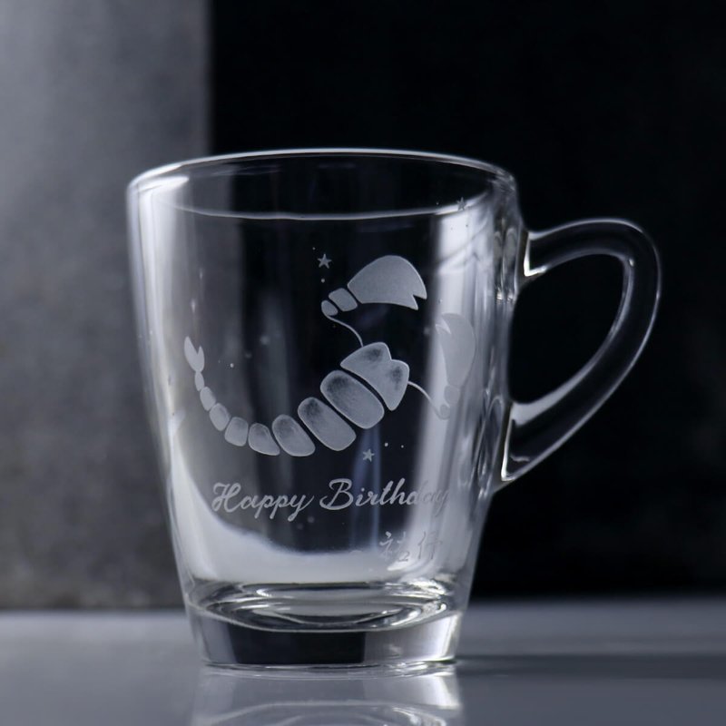 320cc [Constellation Cup] Scorpio engraved mug - แก้วมัค/แก้วกาแฟ - แก้ว สีใส