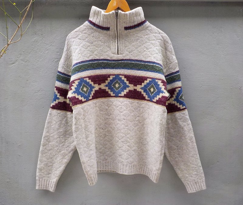 FOAK American Natives ancient totem turtleneck - Men's Sweaters - Other Materials White