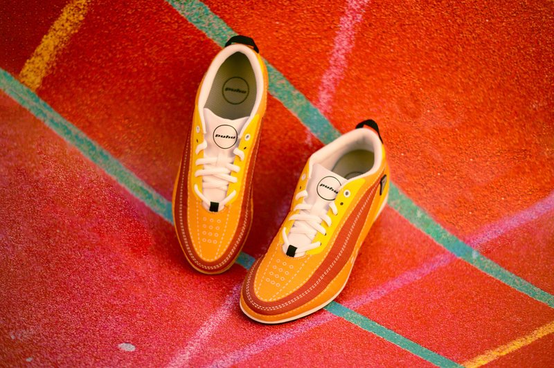 MIT [Classic Retro Streamline Walking Shoes-Women's Orange] Sneakers Walking Shoes Breathable and Not Degumming - รองเท้าวิ่งผู้หญิง - ไฟเบอร์อื่นๆ สีส้ม