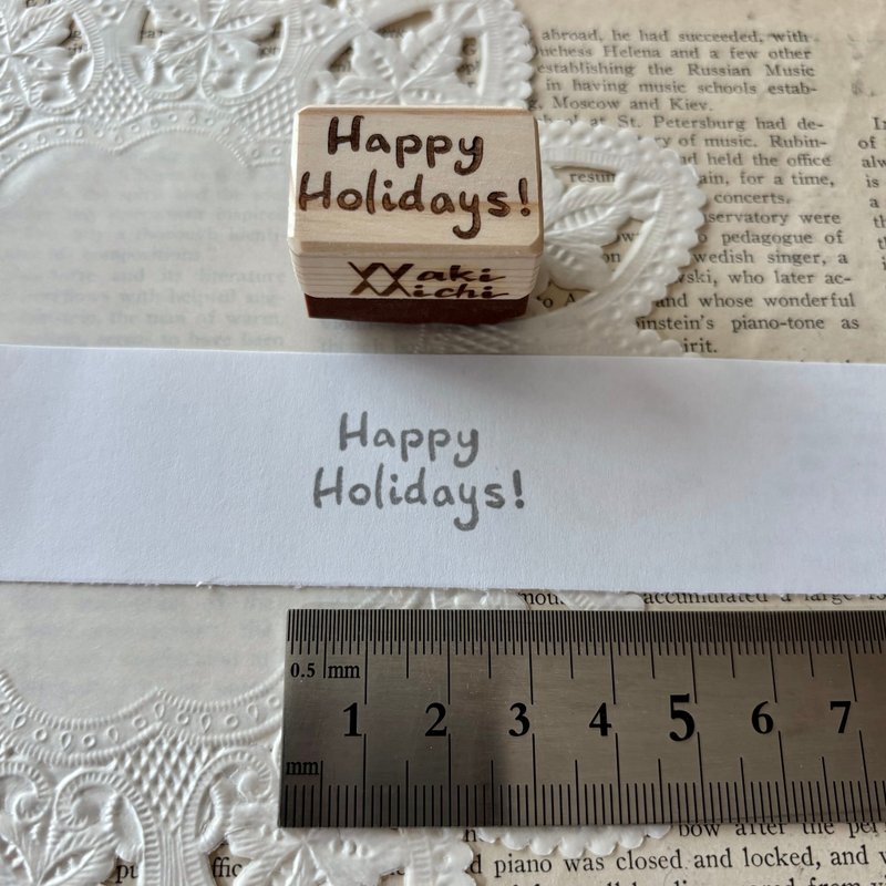 Eraser stamp Happy Holidays letter stamp - ตราปั๊ม/สแตมป์/หมึก - ยาง 