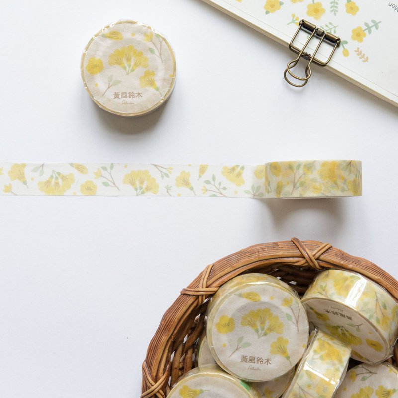 Patterntone Yellow Suzuki Masking Tape | 15mm x 10m - มาสกิ้งเทป - กระดาษ สีเหลือง