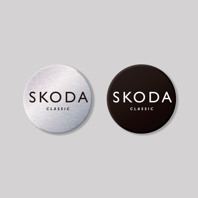 SKODA/CLASIC/圓形/鋁牌飾貼 SunBrother孫氏兄弟 - 貼紙 - 鋁合金 