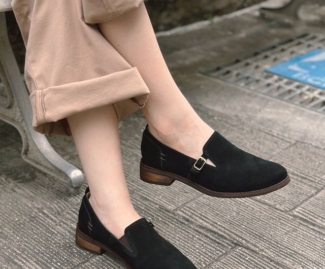 無印シンプルローファー - ミストブラック - ショップ Bubble nara