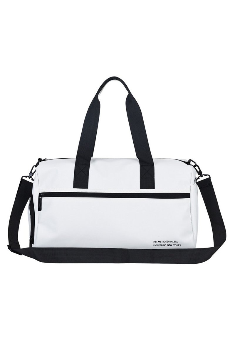 Duffel Bag With Shoes Compartment 1601 White - กระเป๋าแมสเซนเจอร์ - วัสดุอีโค ขาว